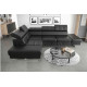 EUFORIA __300 * 225cm - BLACK Faux Leather - Corner Sofa
