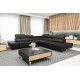 EUFORIA __300 * 300cm - BLACK Faux Leather - Corner Sofa