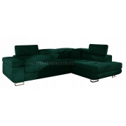 ANTONY -  Corner Sofa Bed - Dark Green