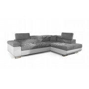 ANTONY -  Corner Sofa Bed - Grey velvet