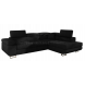 ANTONY -  Corner Sofa Bed - Black Faux Leather