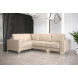 ANGIE 2 -  250*180cm - Corner Sofa Bed - Cream Faux Leather
