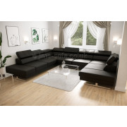 EUFORIA MAX 1__300*350*220cm - Faux Leather - Corner Sofa
