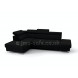 MIKE -  Corner Sofa Bed - Black fabric